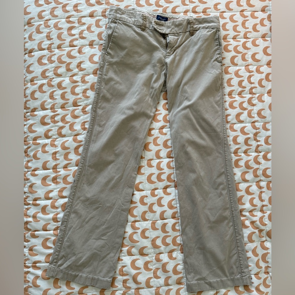 American Eagle Outfitters Used Tan/Khaki Work Pants Size 4 hemmed for 5’1”